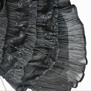 NWT Black Lace Sequin Skirt sz 1x Witch Goth Plus
